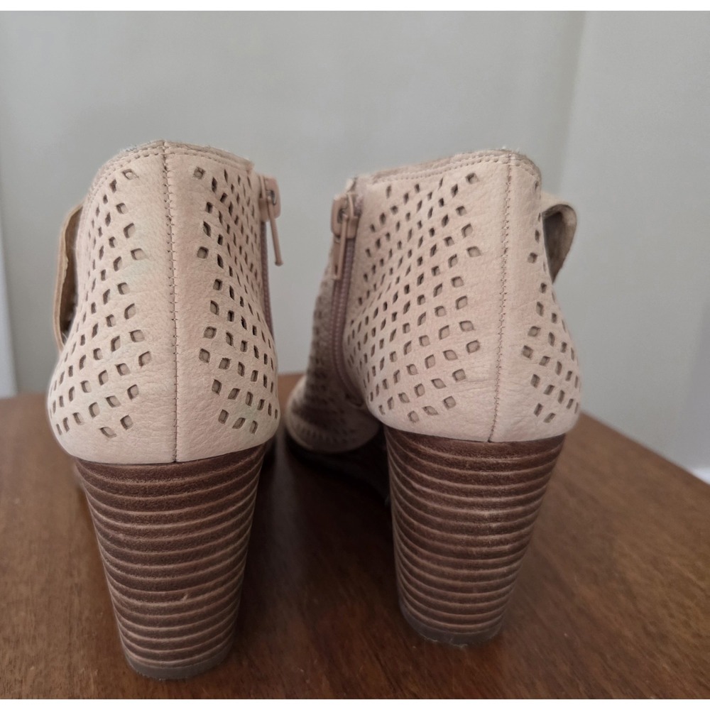 Lucky Brand Jazley Wedge Open Toe‎ Booties Women's 6.5m Perforated - Picture 2 of 12